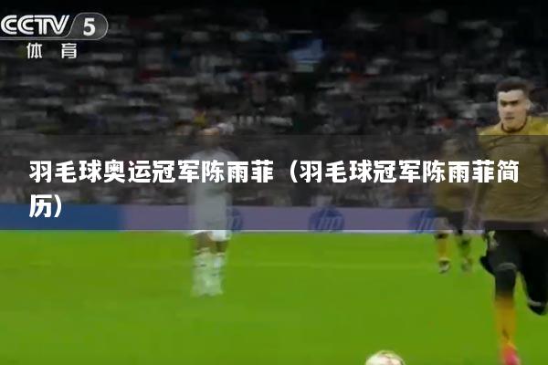 羽毛球奥运冠军陈雨菲（羽毛球冠军陈雨菲简历）